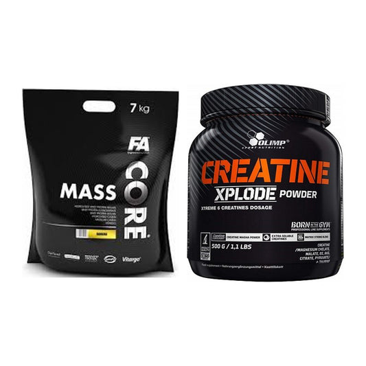 Masseaufbau-Set: FA Nutrition CORE Mass + Olimp Creatine Xplode – alle enthaltenen Artikel