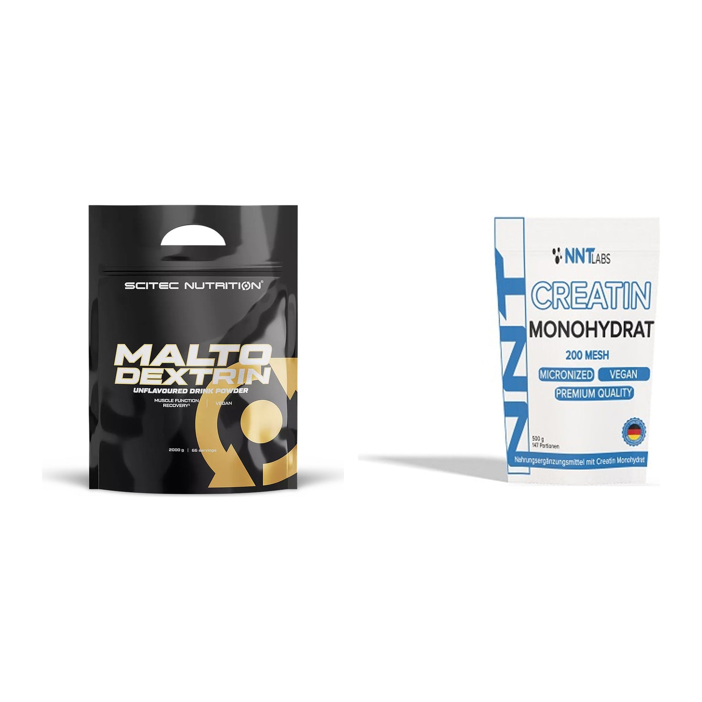 Masseaufbau-Set: Scitec Maltodextrin 2000g + NNT Creatin Monohydrat – alle enthaltenen Artikel