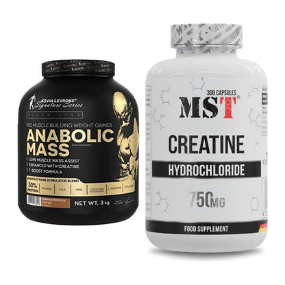 Masseaufbau-Set: Kevin Levrone Anabolic Mass 3kg + MST Creatine HCL – alle enthaltenen Artikel