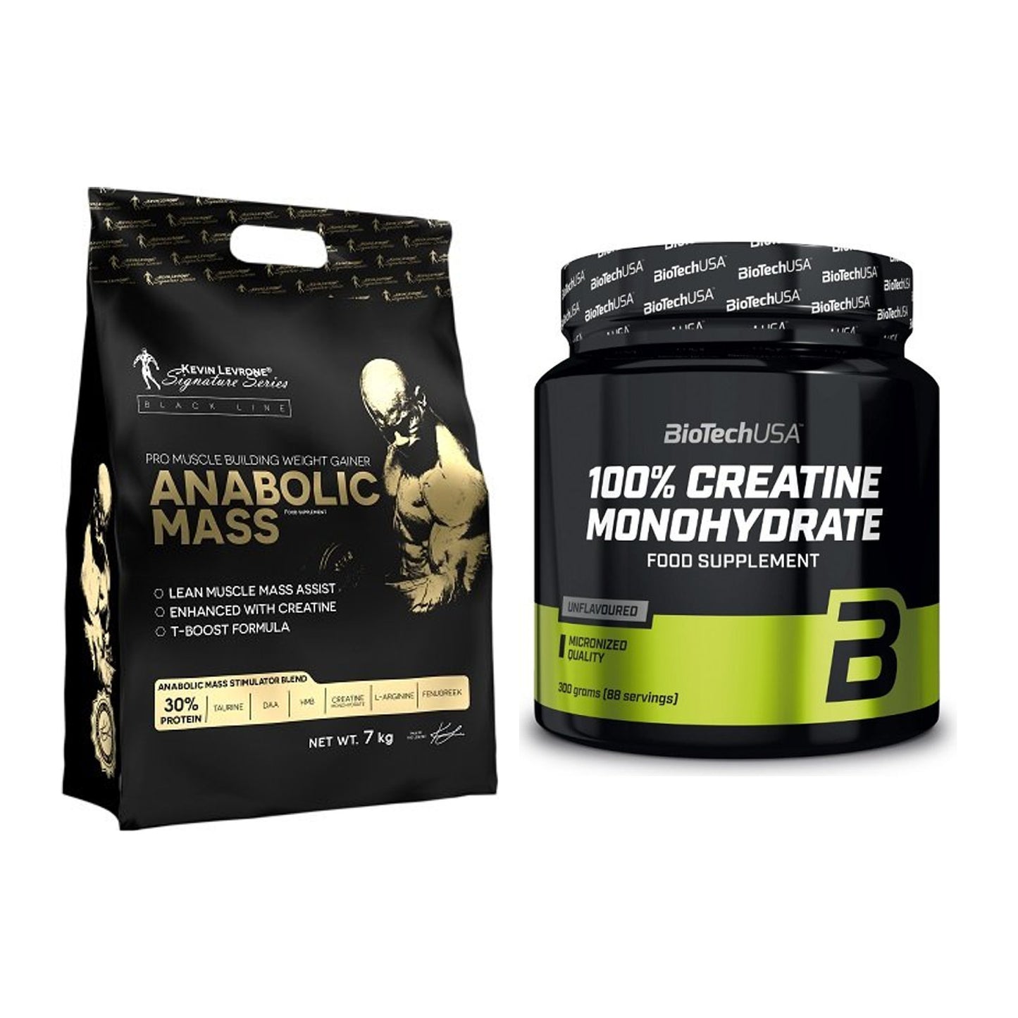 Masseaufbau-Set: Kevin Levrone Anabolic + BioTech Creatine – alle enthaltenen Artikel