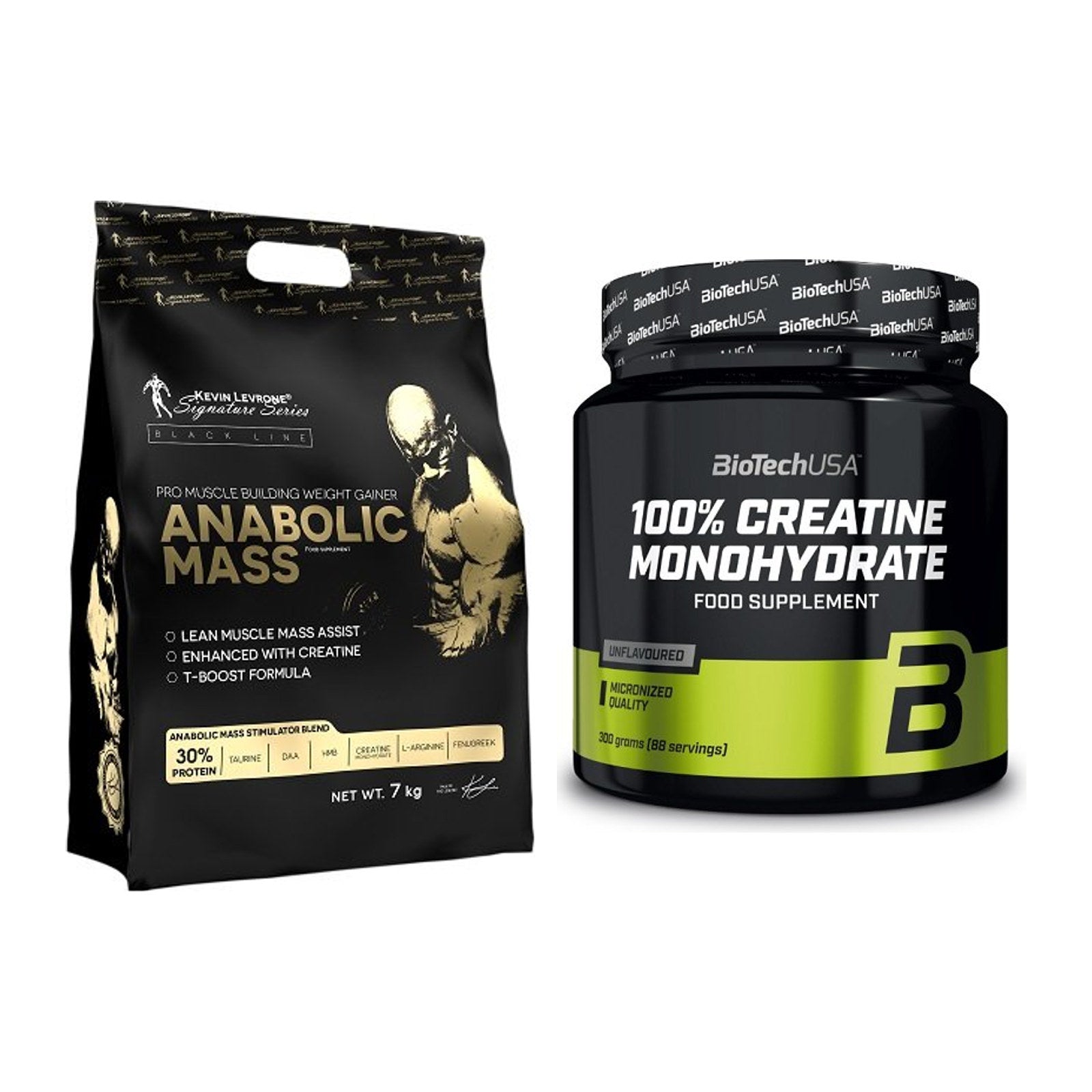 Masseaufbau-Set: Kevin Levrone Anabolic + BioTech Creatine – alle enthaltenen Artikel