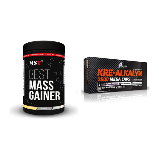 Masseaufbau-Set: MST Best Mass Gainer + Olimp Kre Alkalyn 2500 – alle enthaltenen Artikel