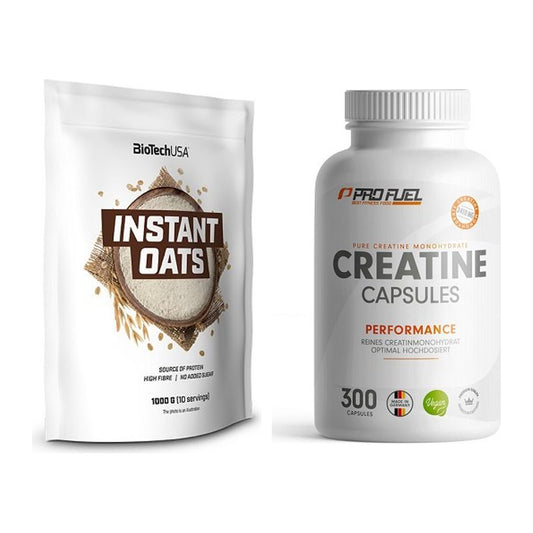 Masseaufbau-Set: BioTech Instant Oats + ProFuel Creatine Monohydrate – alle enthaltenen Artikel