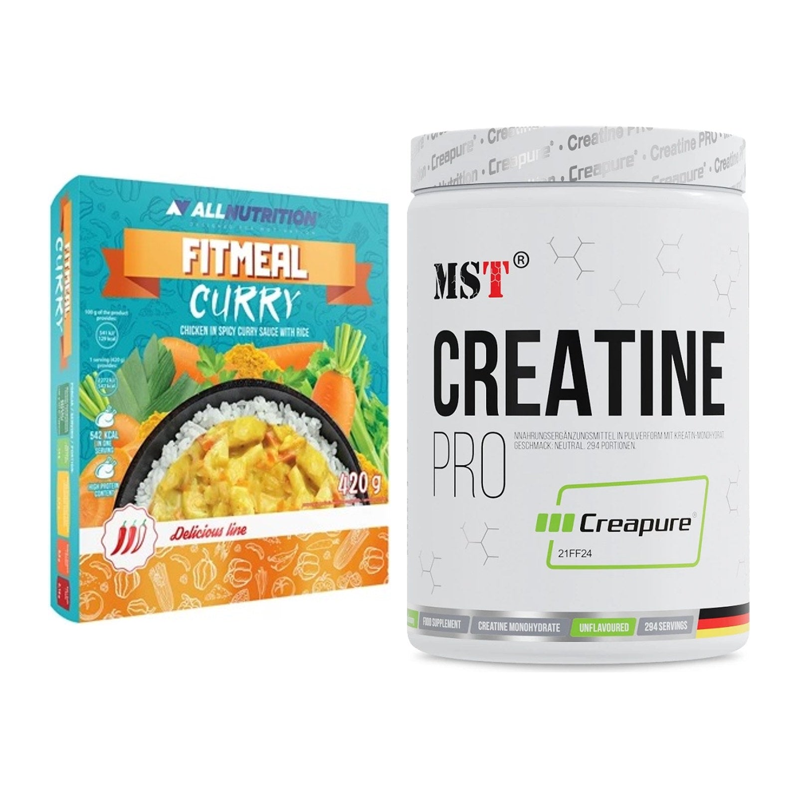 Masseaufbau-Set: Allnutrition Fitmeal + MST Creatin Pro CREAPURE – alle enthaltenen Artikel