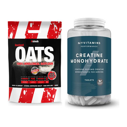 Masseaufbau-Set: Sinob Instant Oats + MyProtein MyVitamins Creatine – alle enthaltenen Artikel