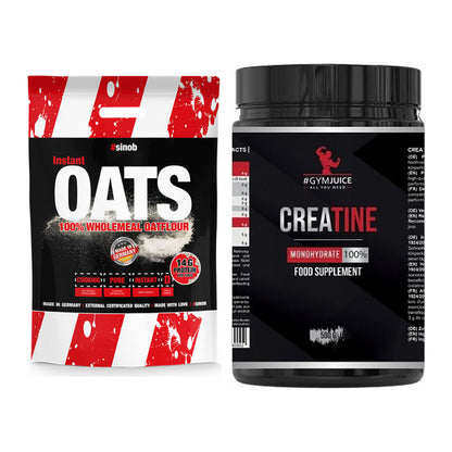 Masseaufbau-Set: Sinob Instant Oats + #GYMJUICE Creatine Monohydrate – alle enthaltenen Artikel