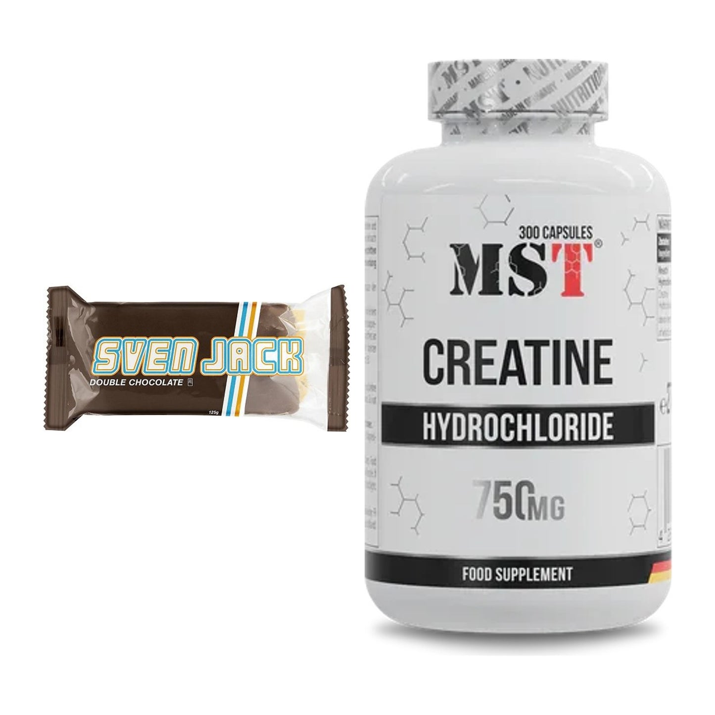Masseaufbau-Set: Sven Jack (Energycake) 24 x 125g + MST Creatine HCL – alle enthaltenen Artikel