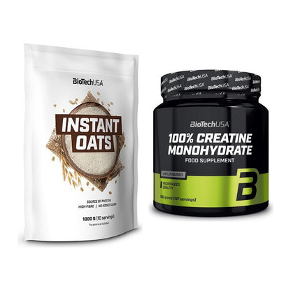 Masseaufbau-Set: BioTech Instant Oats + BioTech Creatine Monohydrate – alle enthaltenen Artikel