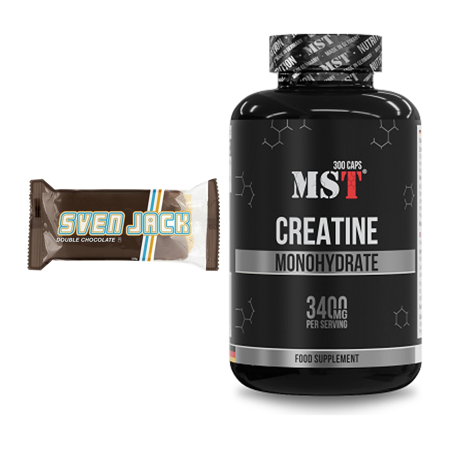 Masseaufbau-Set: Sven Jack (Energycake) + MST Creatine Monohydrate – alle enthaltenen Artikel
