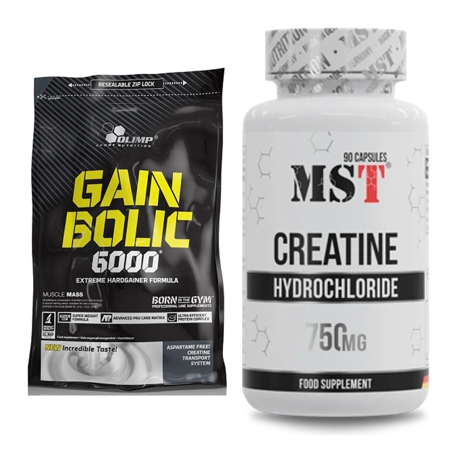 Masseaufbau-Set: Olimp Gain Bolic 6000 + MST Creatin HCL – alle enthaltenen Artikel