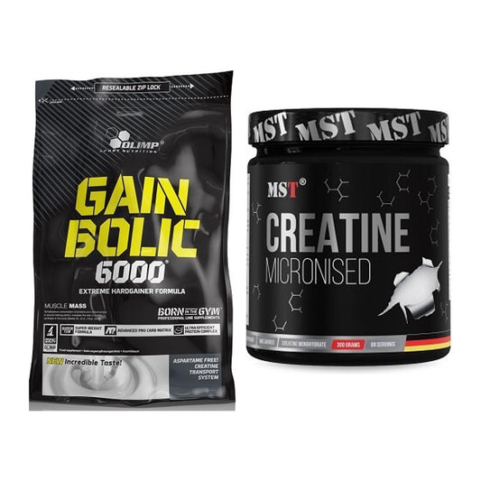 Masseaufbau-Set: Olimp Gain Bolic 6000 1kg + MST Creatin Monohydrate – alle enthaltenen Artikel