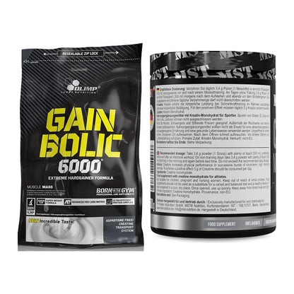Masseaufbau-Set: Olimp Gain Bolic 6000 1kg + MST Creatin Monohydrate – alle enthaltenen Artikel