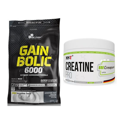 Masseaufbau-Set: Olimp Gain Bolic 6000 1kg + MST Creatin Pro CREAPURE – alle enthaltenen Artikel