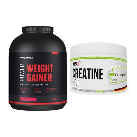 Masseaufbau-Set: Body Attack Power Weight + MST Creatin Pro CREAPURE – alle enthaltenen Artikel