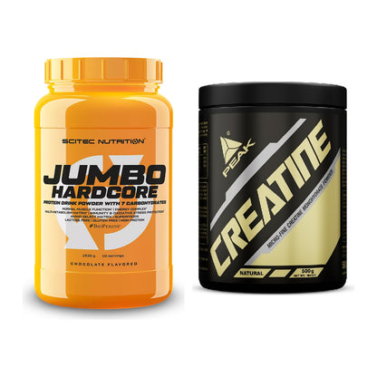 Masseaufbau-Set: Scitec Jumbo Hardcore1530g + Peak Creatin Powder – alle enthaltenen Artikel