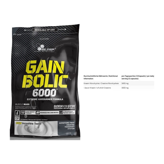 Masseaufbau-Set: Olimp Gain Bolic 6000 + INLEAD Creatine Monohydrate – alle enthaltenen Artikel