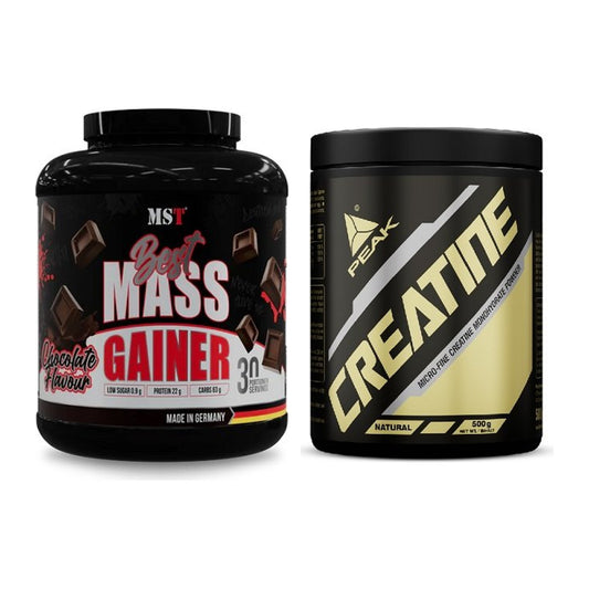 Masseaufbau-Set: MST Best Mass Gainer + Peak Creatin Powder – alle enthaltenen Artikel
