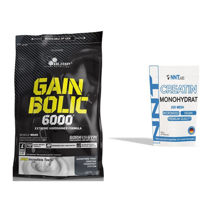 Masseaufbau-Set: Olimp Gain Bolic 6000 + NNT Creatin Monohydrat – alle enthaltenen Artikel