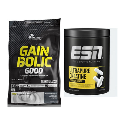 Masseaufbau-Set: Olimp Gain Bolic 6000 + ESN Ultrapure Creatine – alle enthaltenen Artikel