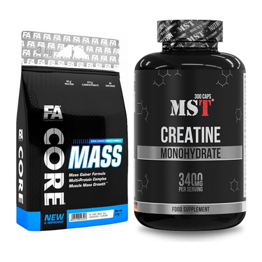 Masseaufbau-Set: FA Nutrition Core Mass + MST Creatine Monohydrate – alle enthaltenen Artikel
