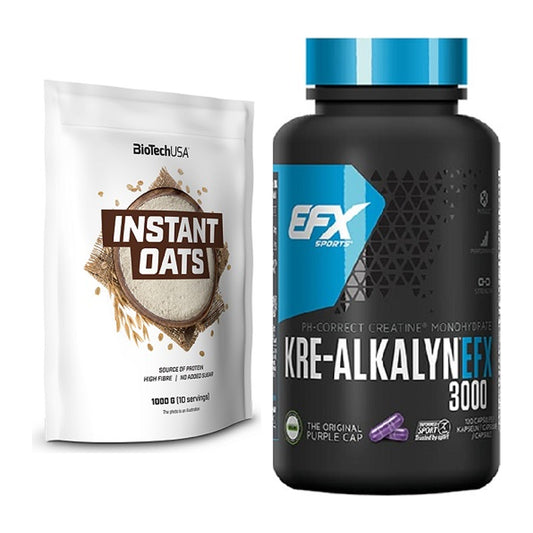 Masseaufbau-Set: BioTech Instant Oats + EFX Kre-Alkalyn 3000 – alle enthaltenen Artikel