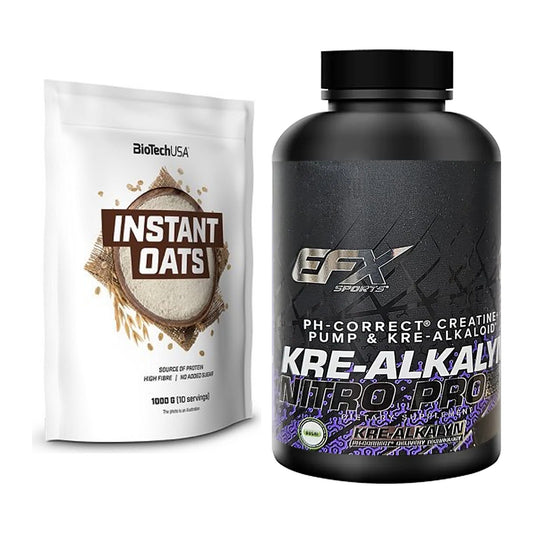 Masseaufbau-Set: BioTech Instant Oats + EFX Kre-Alkalyn PRO 120 – alle enthaltenen Artikel