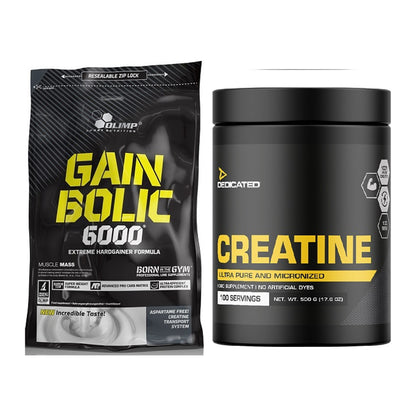 Masseaufbau-Set: Olimp Gain Bolic 6000 + Dedicated Creatine – alle enthaltenen Artikel