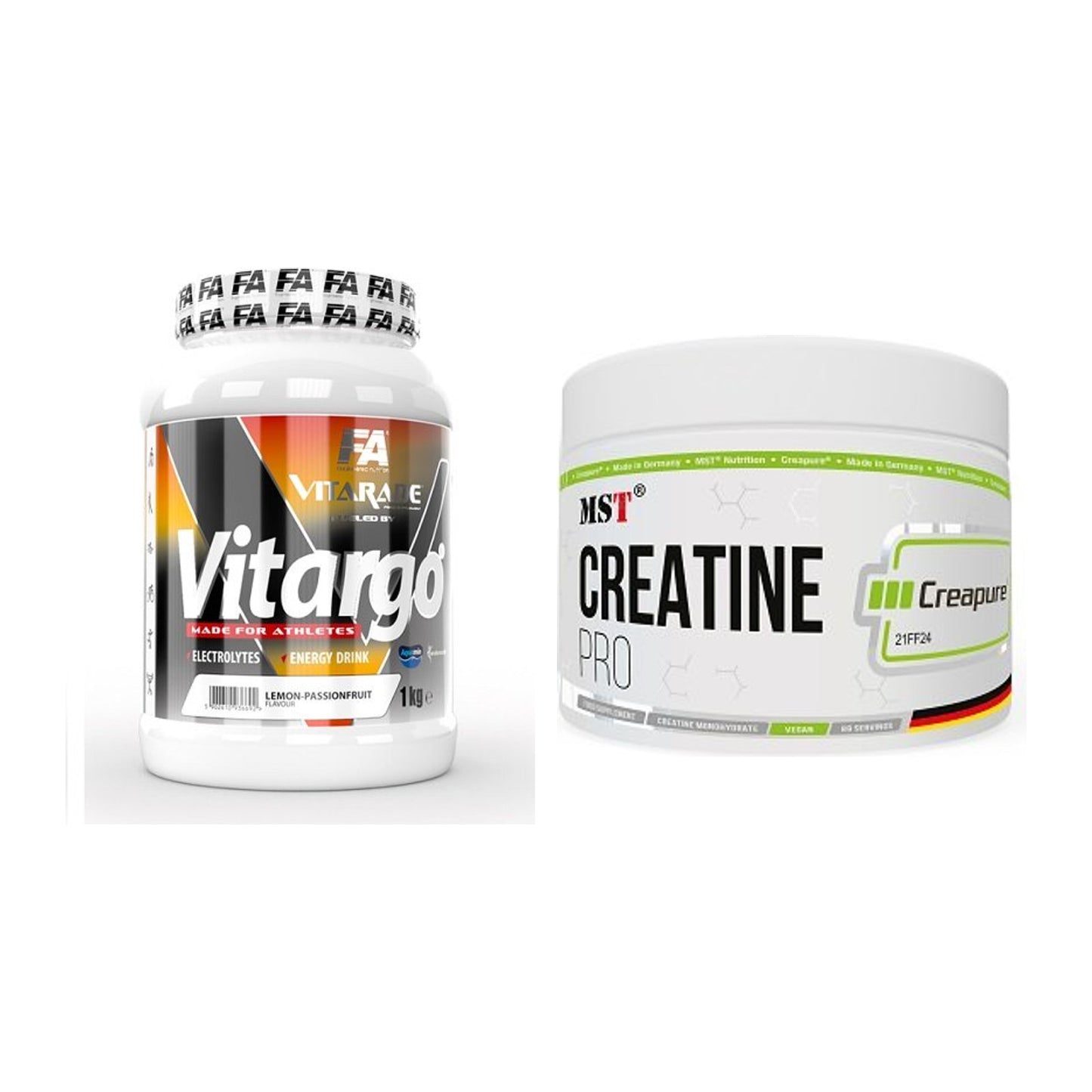 Masseaufbau-Set: FA Vitarade Vitargo + MST Creatin Pro CREAPURE – alle enthaltenen Artikel
