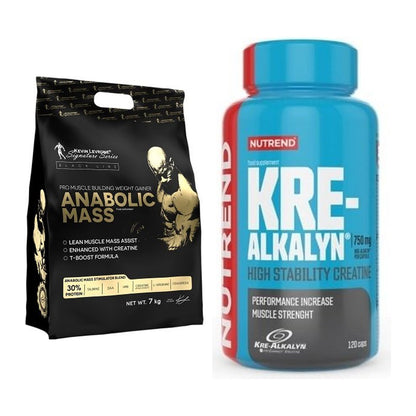 Masseaufbau-Set: Kevin Levrone Anabolic Mass + Nutrend Kre-Alkalyn – alle enthaltenen Artikel