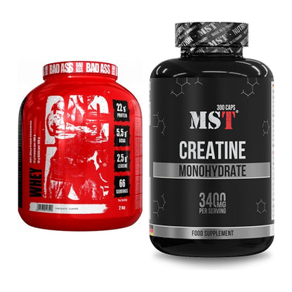 Masseaufbau-Set: BAD ASS Whey + MST Creatine Monohydrate – alle enthaltenen Artikel