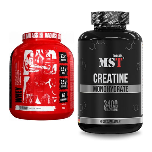 Masseaufbau-Set: BAD ASS Whey + MST Creatine Monohydrate – alle enthaltenen Artikel