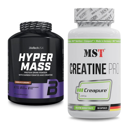 Masseaufbau-Set: BioTech Hyper Mass + MST Creatine Pro CREAPURE – alle enthaltenen Artikel