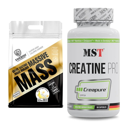 Masseaufbau-Set: Swedish Supplements + MST Creatine Pro CREAPURE – alle enthaltenen Artikel