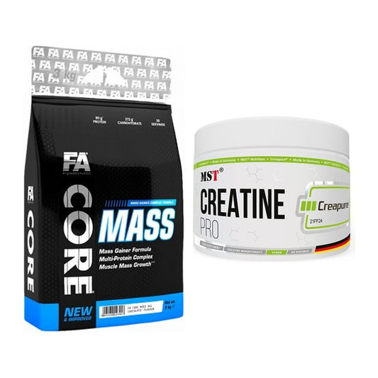 Masseaufbau-Set: FA Nutrition Core Mass + MST Creatin Pro CREAPURE – alle enthaltenen Artikel