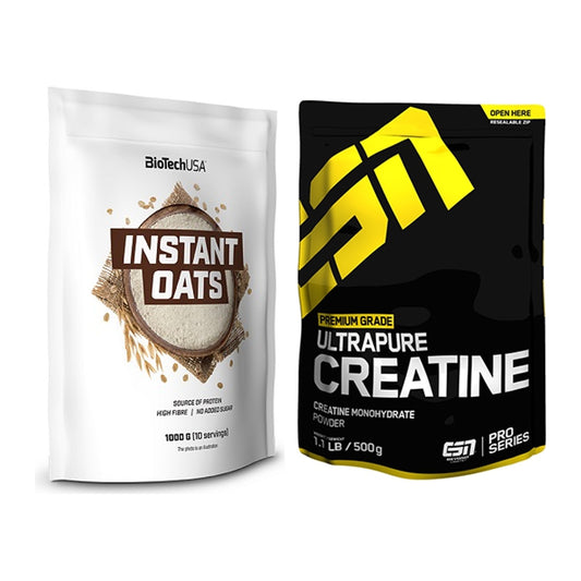 Masseaufbau-Set: BioTech Instant Oats + ESN Ultrapure Creatine – alle enthaltenen Artikel