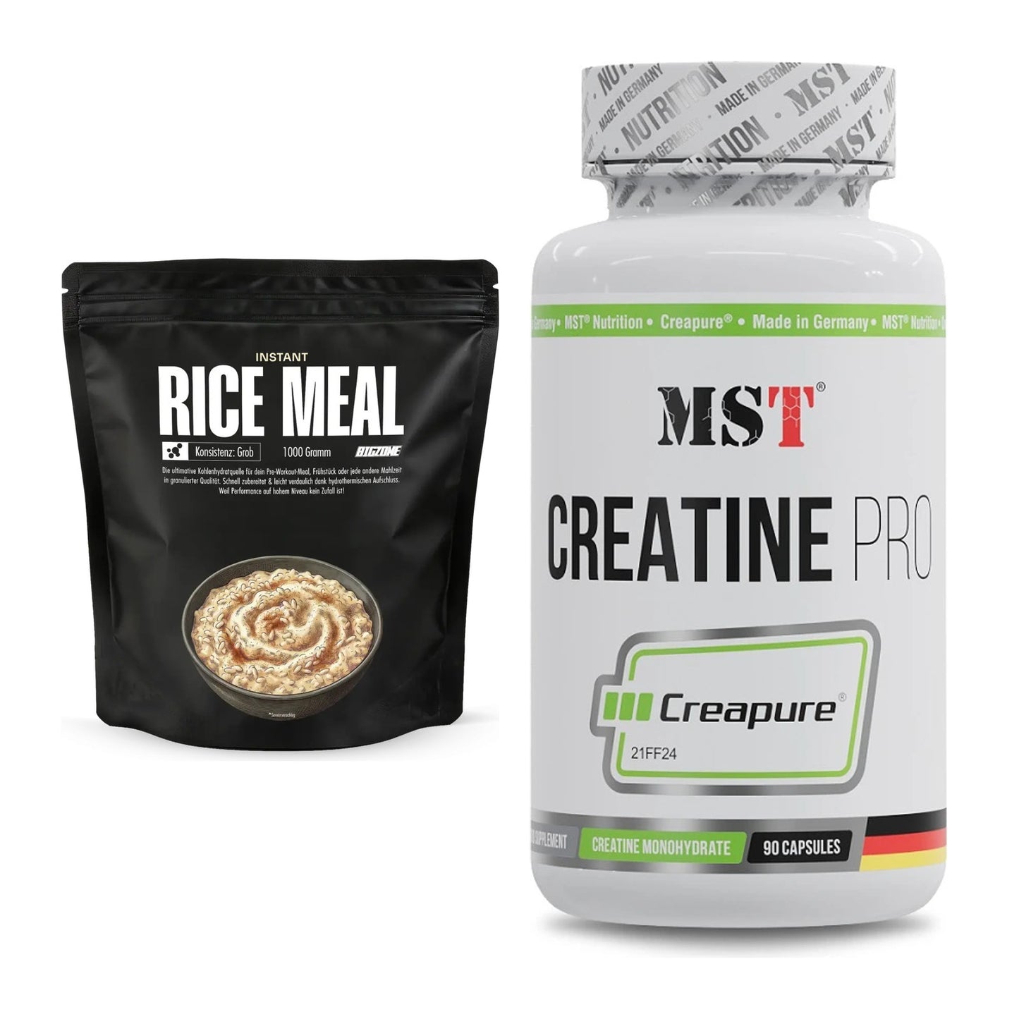Masseaufbau-Set: Big Zone Instant Rice + MST Creatine Pro CREAPURE – alle enthaltenen Artikel