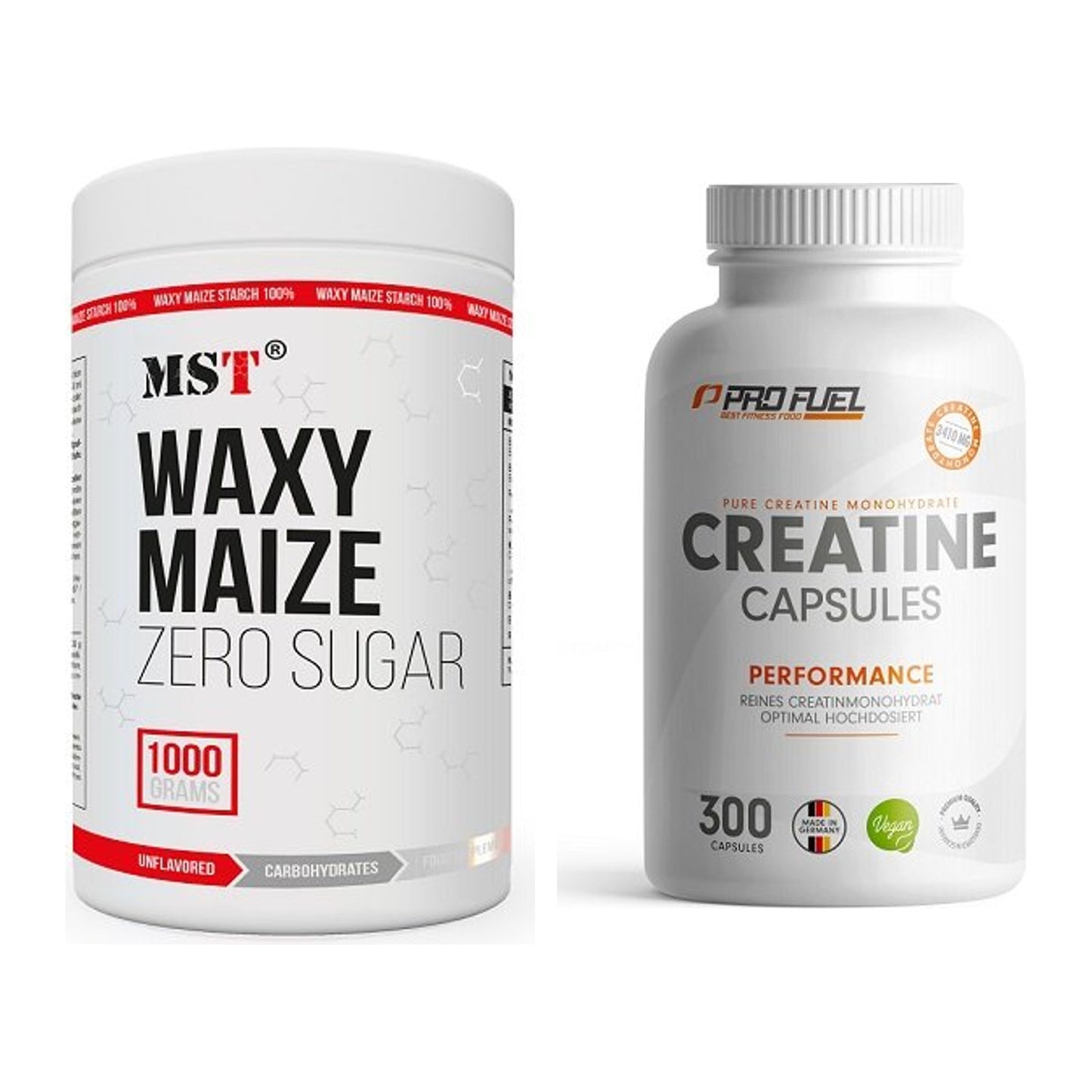 Masseaufbau-Set: MST WAXY MAIZE + ProFuel Creatine Monohydrate – alle enthaltenen Artikel