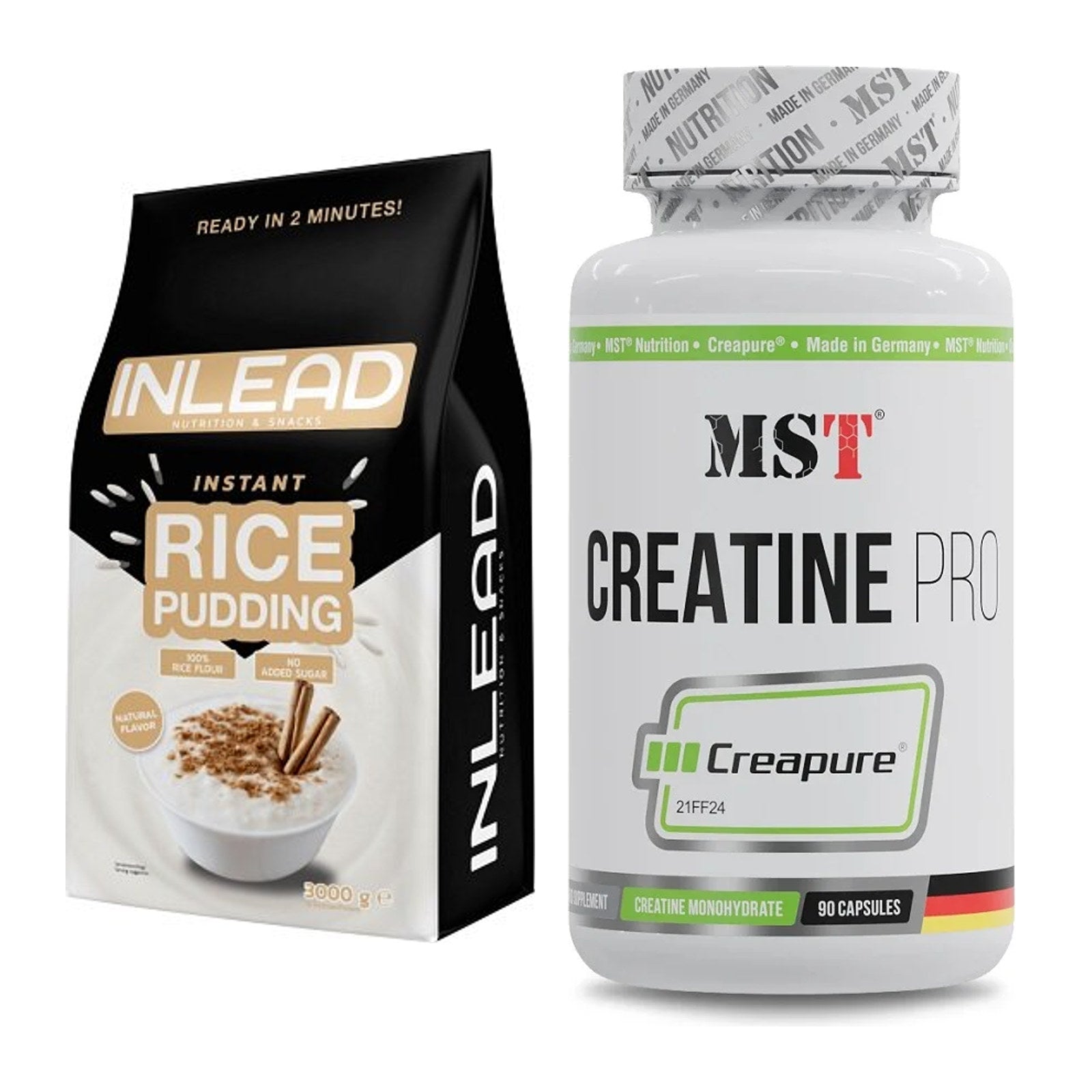 Masseaufbau-Set: INLEAD Instant Rice + MST Creatine Pro CREAPURE – alle enthaltenen Artikel