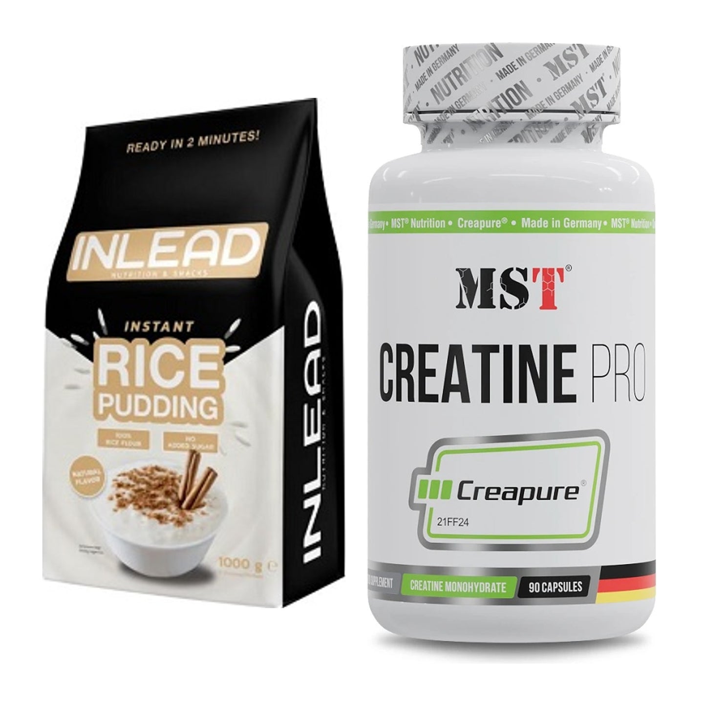 Masseaufbau-Set: INLEAD Instant Rice + MST Creatine Pro CREAPURE – alle enthaltenen Artikel
