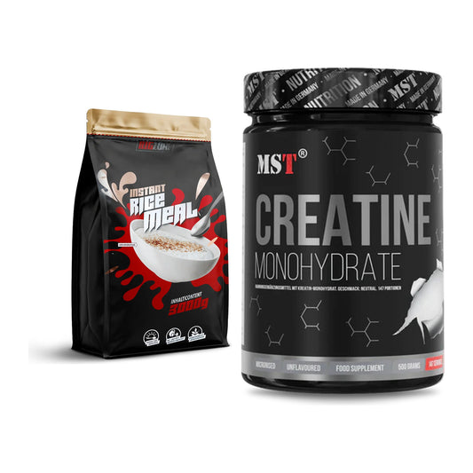 Masseaufbau-Set: Big Zone Rice Meal 3000g + MST Creatin Monohydrate – alle enthaltenen Artikel