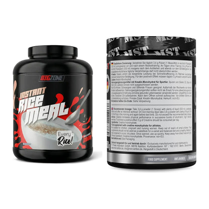 Masseaufbau-Set: Big Zone Rice Meal 3000g + MST Creatin Monohydrate – alle enthaltenen Artikel