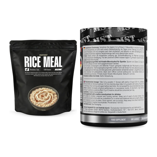Masseaufbau-Set: Big Zone Instant Rice + MST Creatin Monohydrate – alle enthaltenen Artikel