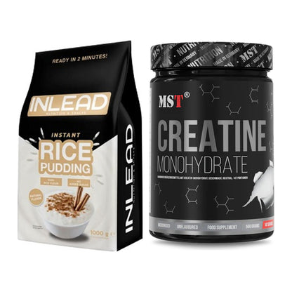 Masseaufbau-Set: INLEAD Instant Rice Pudding + MST Creatin Monohydrate – alle enthaltenen Artikel