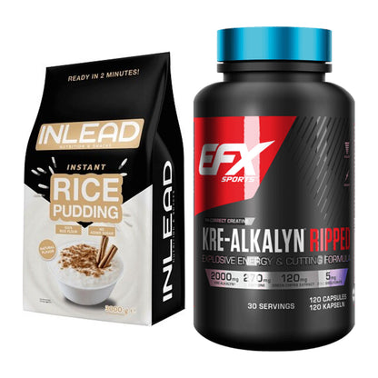 Masseaufbau-Set: INLEAD Instant Rice + EFX Kre-Alkalyn Ripped – alle enthaltenen Artikel