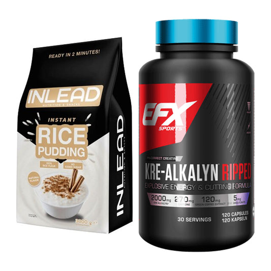 Masseaufbau-Set: INLEAD Instant Rice + EFX Kre-Alkalyn Ripped – alle enthaltenen Artikel