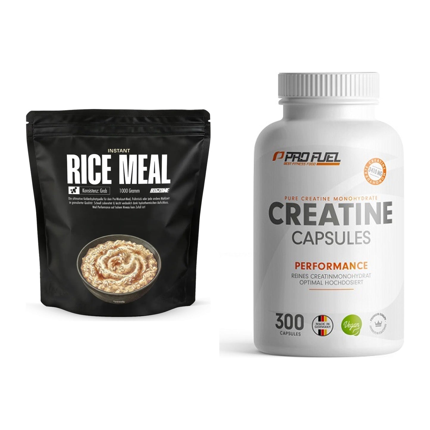 Masseaufbau-Set: Big Zone Instant Rice + ProFuel Creatine – alle enthaltenen Artikel