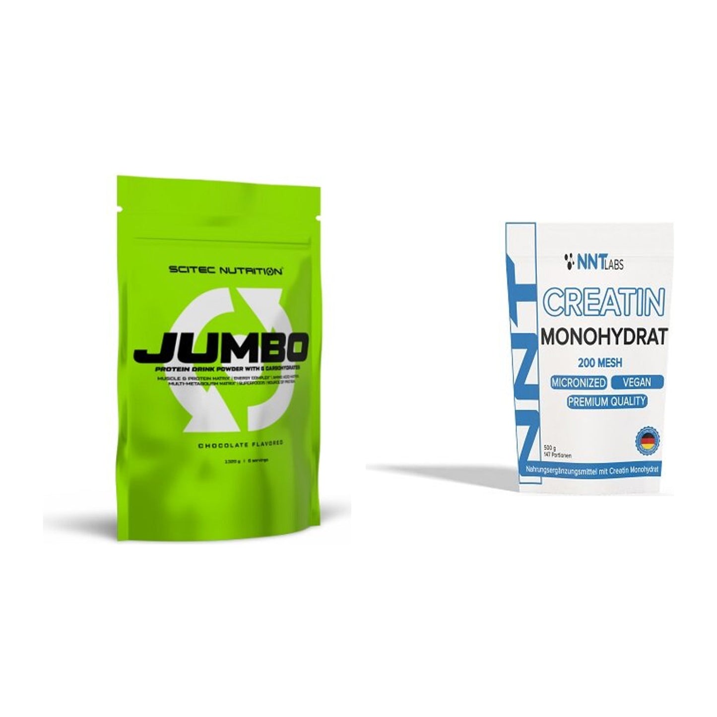 Masseaufbau-Set: Scitec Jumbo 1320g + NNT Creatin Monohydrat – alle enthaltenen Artikel