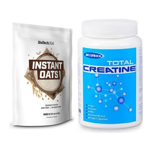 Masseaufbau-Set: BioTech Instant Oats + Megabol Total Creatine – alle enthaltenen Artikel