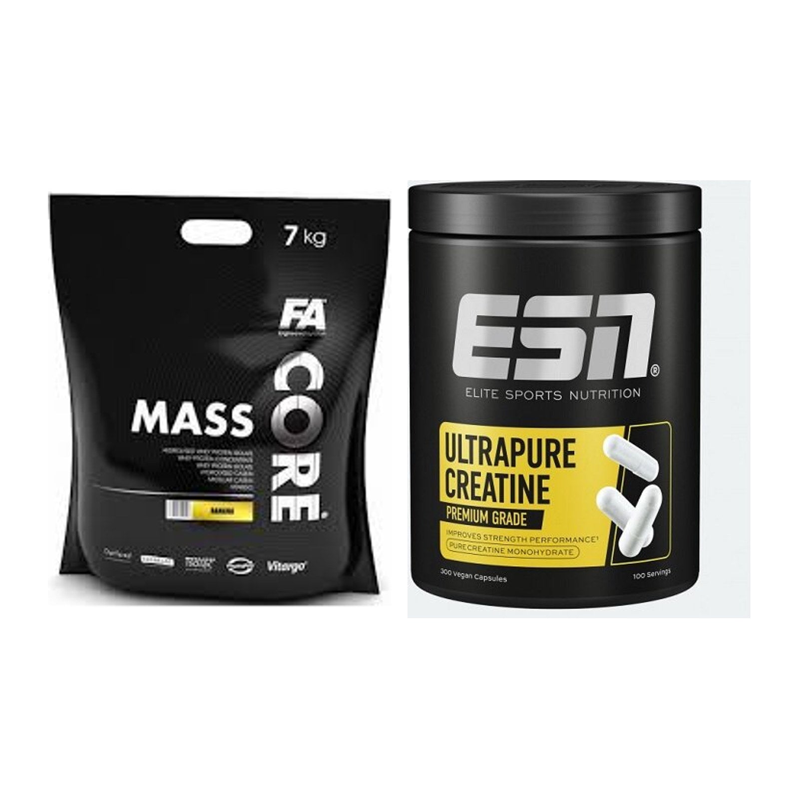 Masseaufbau-Set: FA Nutrition CORE Mass + ESN Ultrapure Creatine – alle enthaltenen Artikel