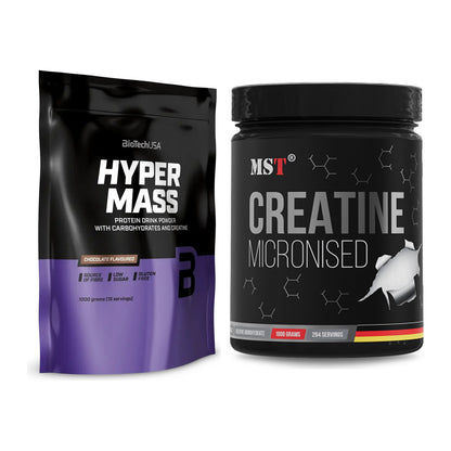 Masseaufbau-Set: BioTech Hyper Mass + MST Creatin Monohydrate – alle enthaltenen Artikel